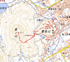 香色山・筆の山ルート図